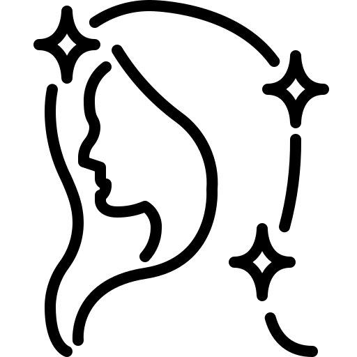 Glattes und glänzendes Haar